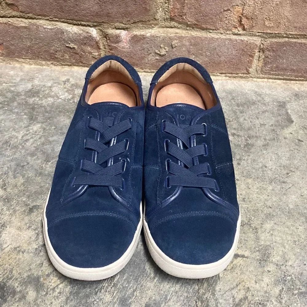 Vionic Blue Suede Slip On Sneaker Size 8 - Picture 3 of 9
